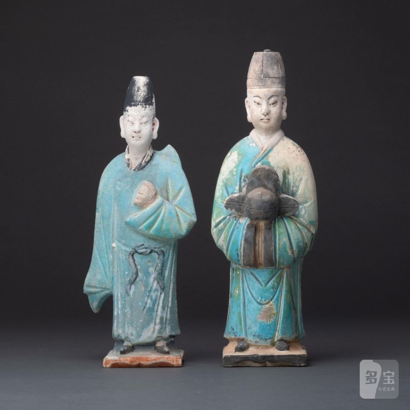    元 綠釉俑兩點